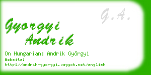 gyorgyi andrik business card